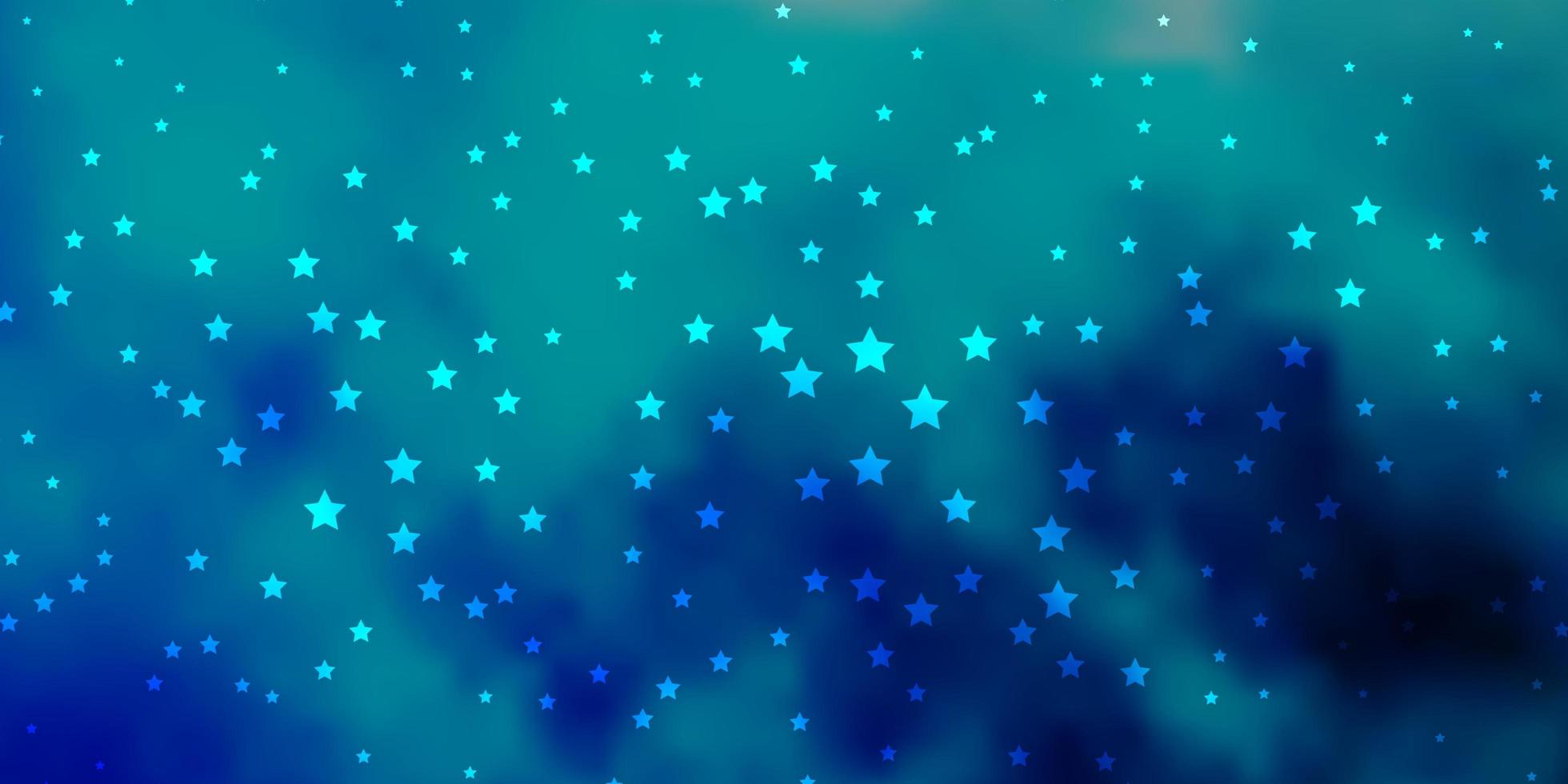 Dark BLUE vector pattern with abstract stars.