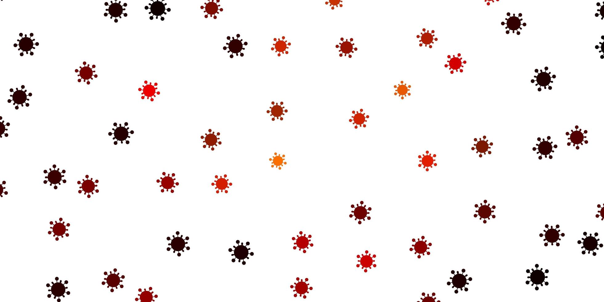 Light yellow vector background with covid-19 symbols.