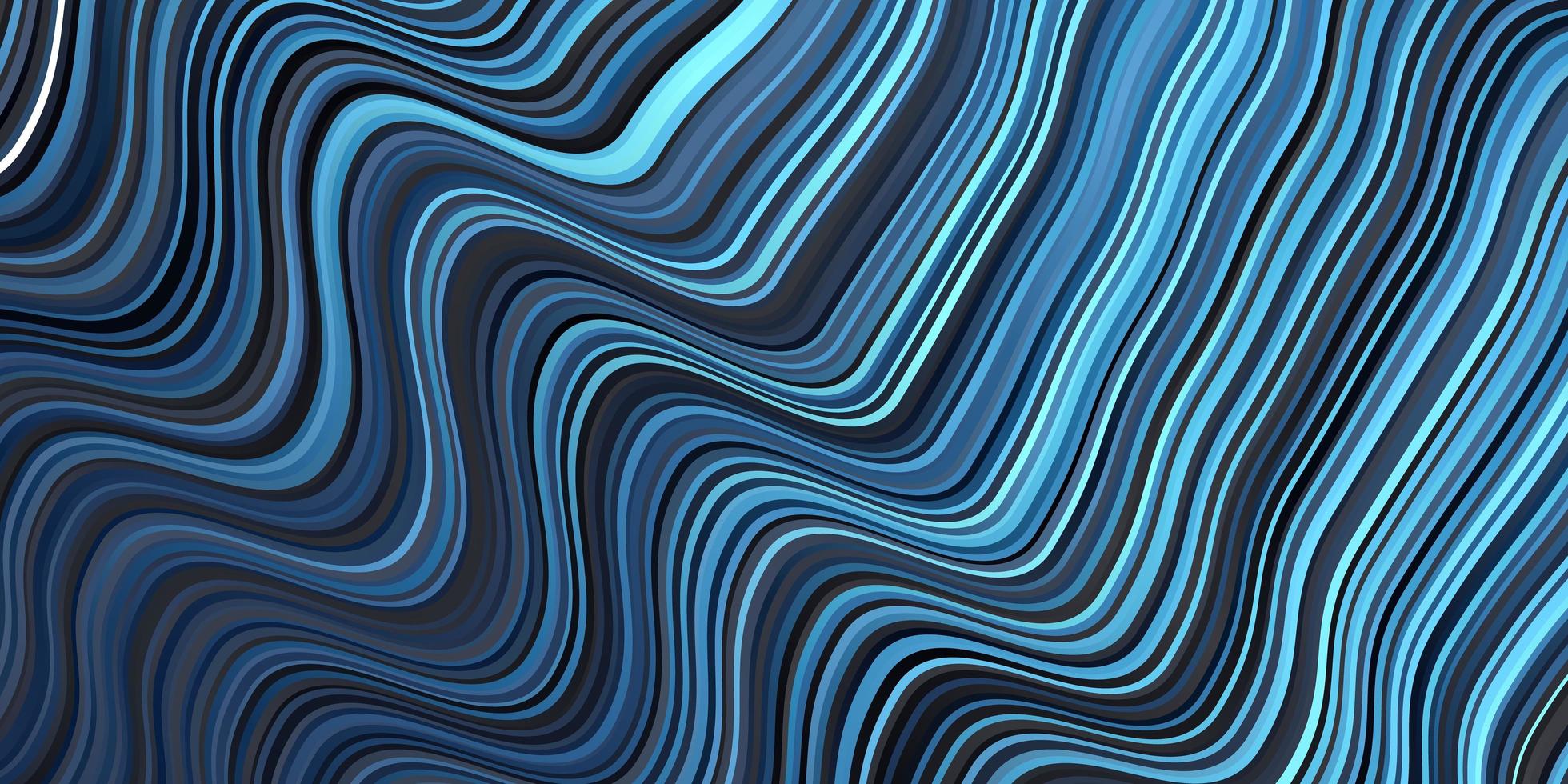 Dark BLUE vector background with bent lines.