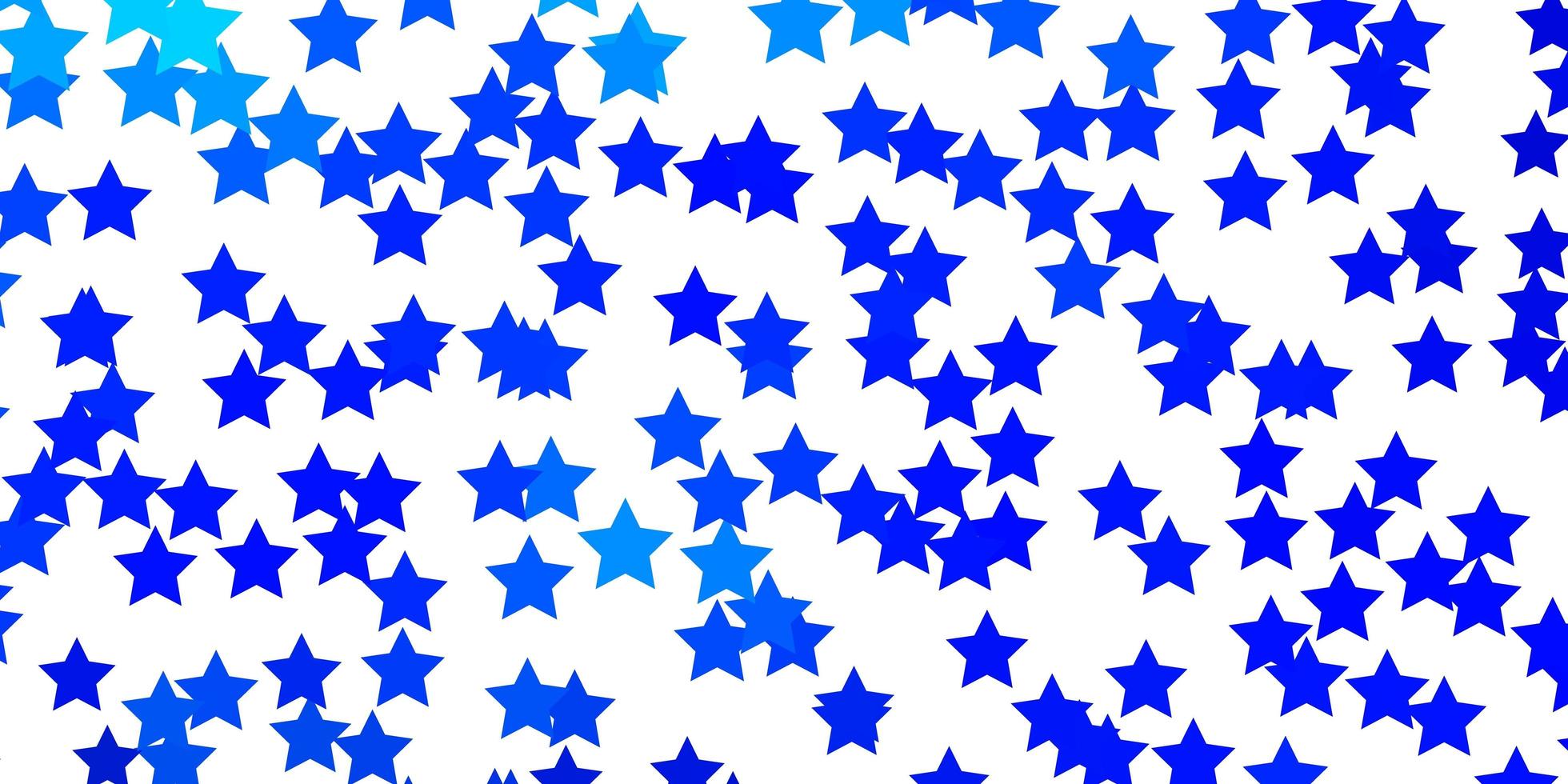 Light BLUE vector template with neon stars.