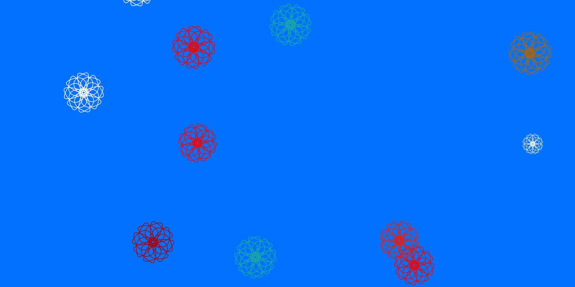 Light Multicolor vector natural backdrop with flowers.