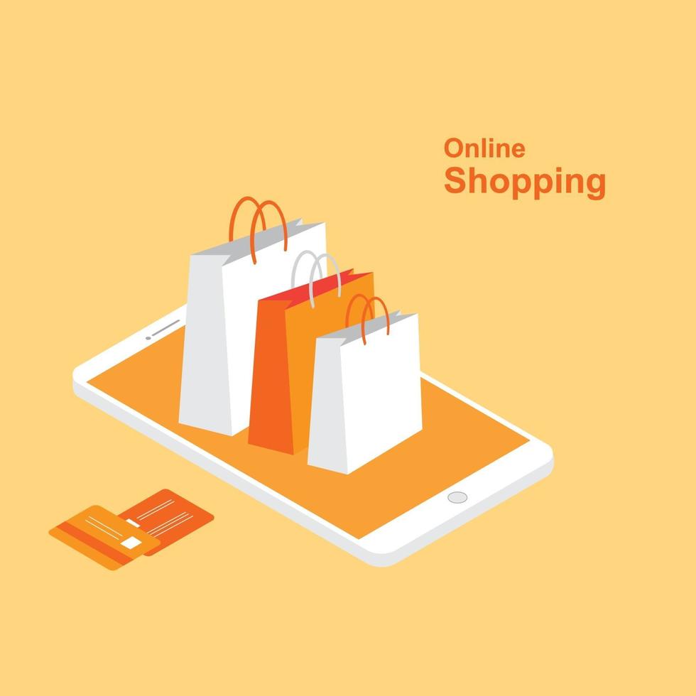 online shopping from home vector