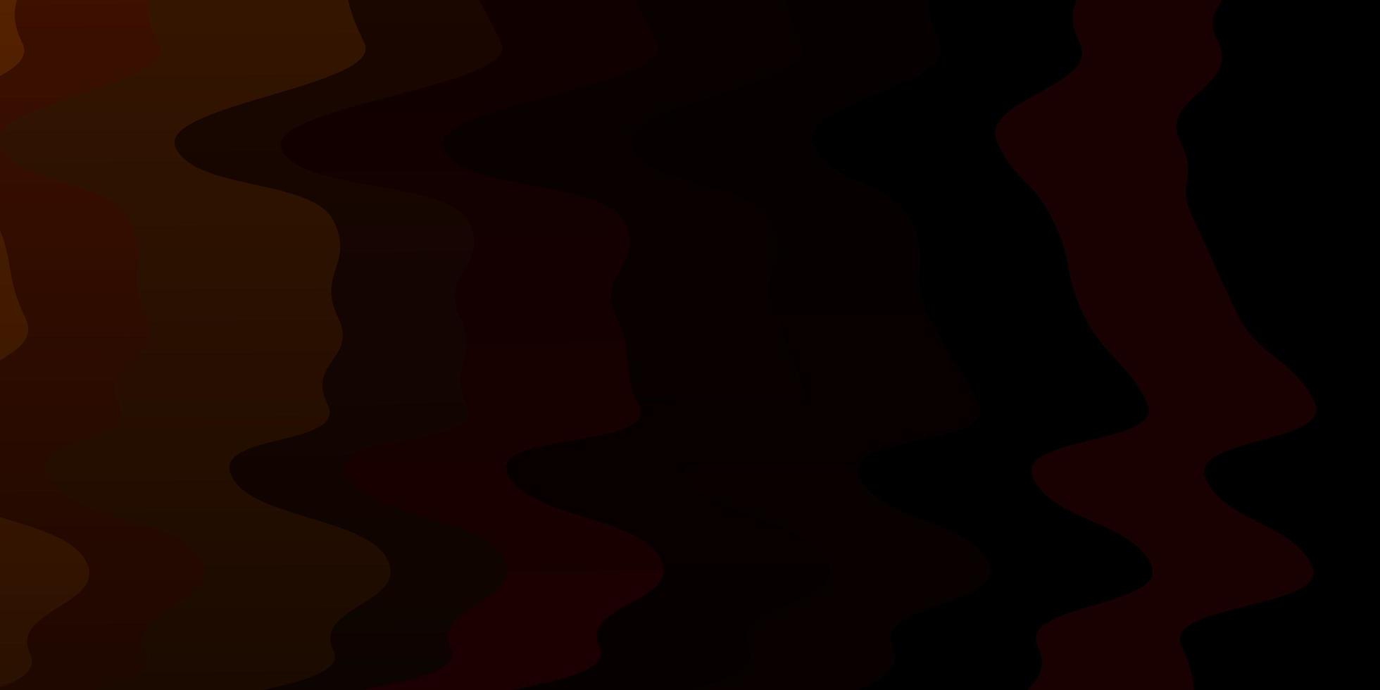 Dark Red vector background with curves.