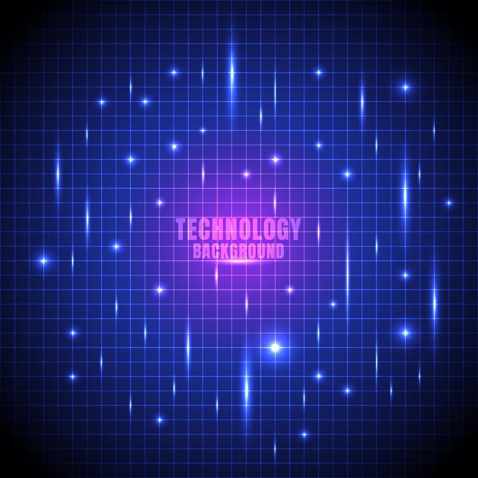 Abstract technology futuristic glow line grid vector
