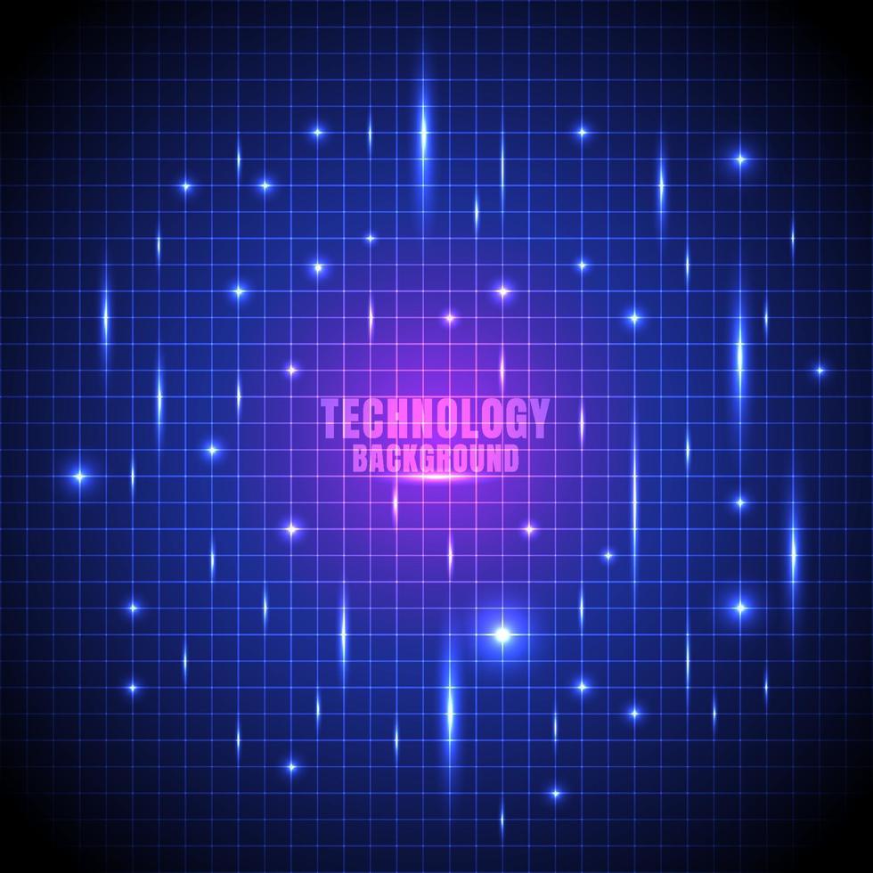 Abstract technology futuristic glow line grid vector