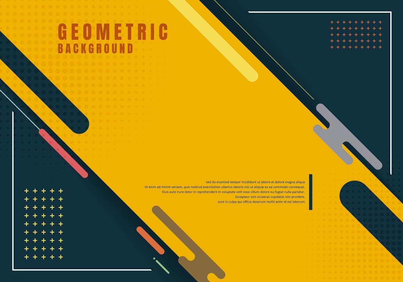 Template presentation abstract geometric background vector