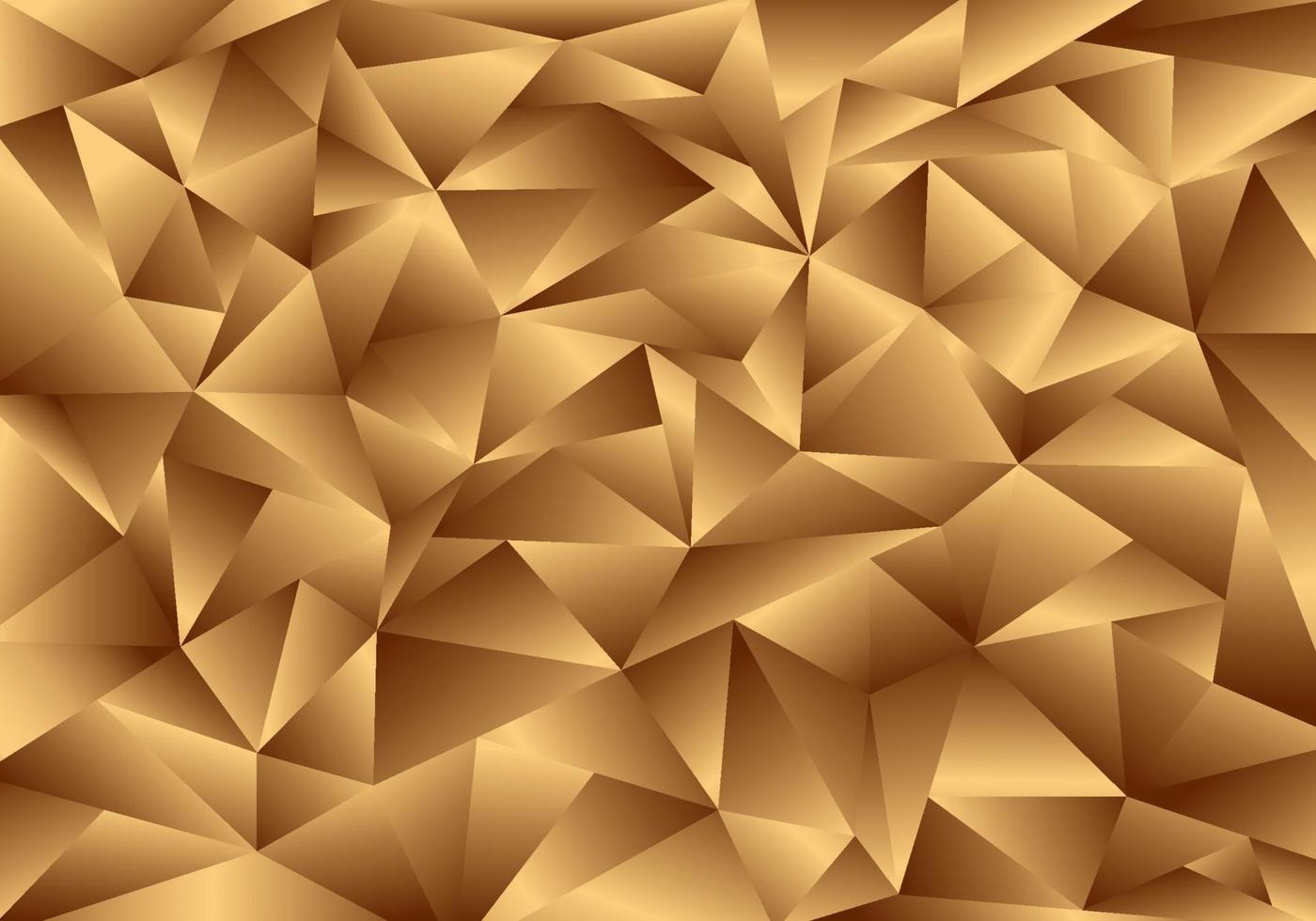 3D golden polygon background and texture. Low poly gold pattern. vector