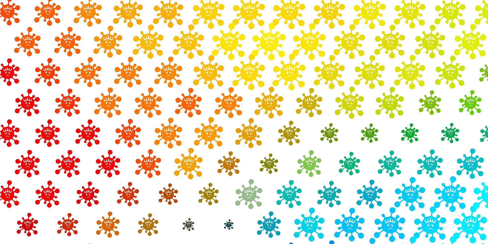 Light Blue, Yellow vector background with covid-19 symbols.