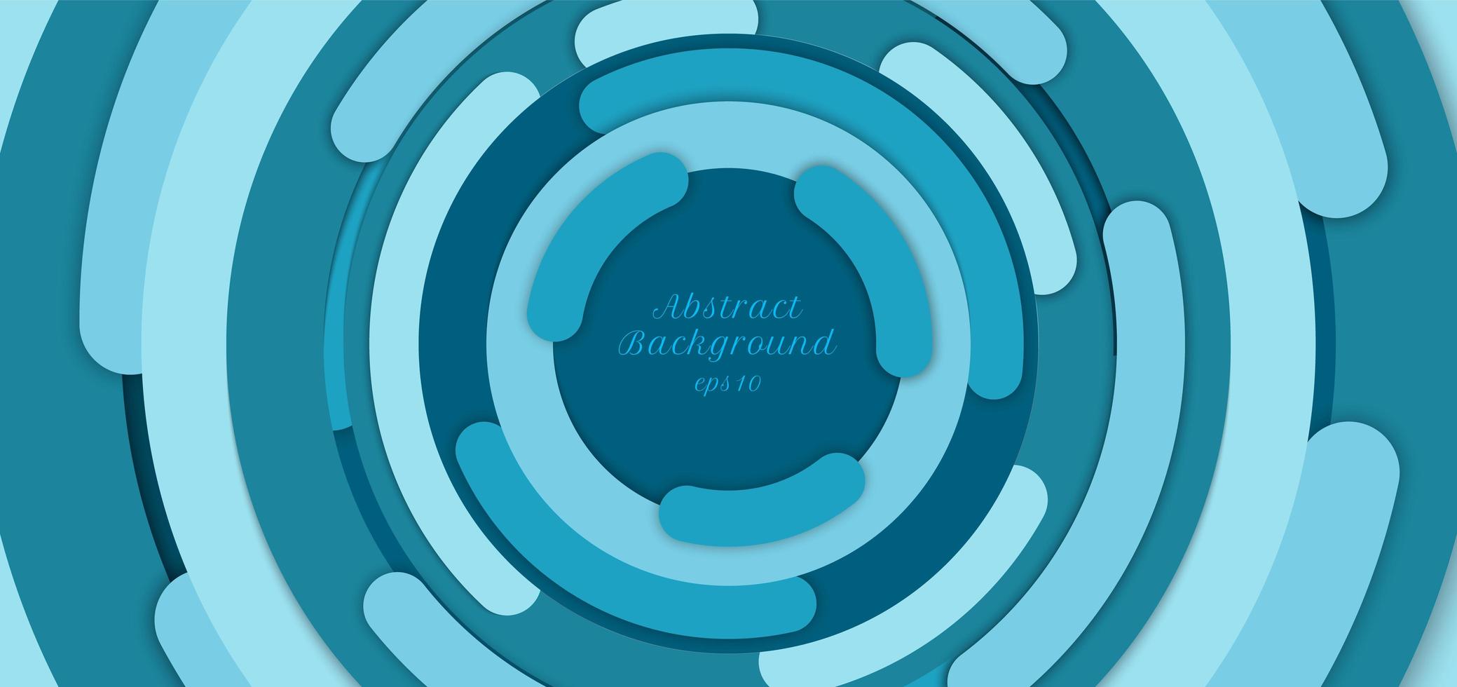 banner plantilla web fondo abstracto borde circular azul vector