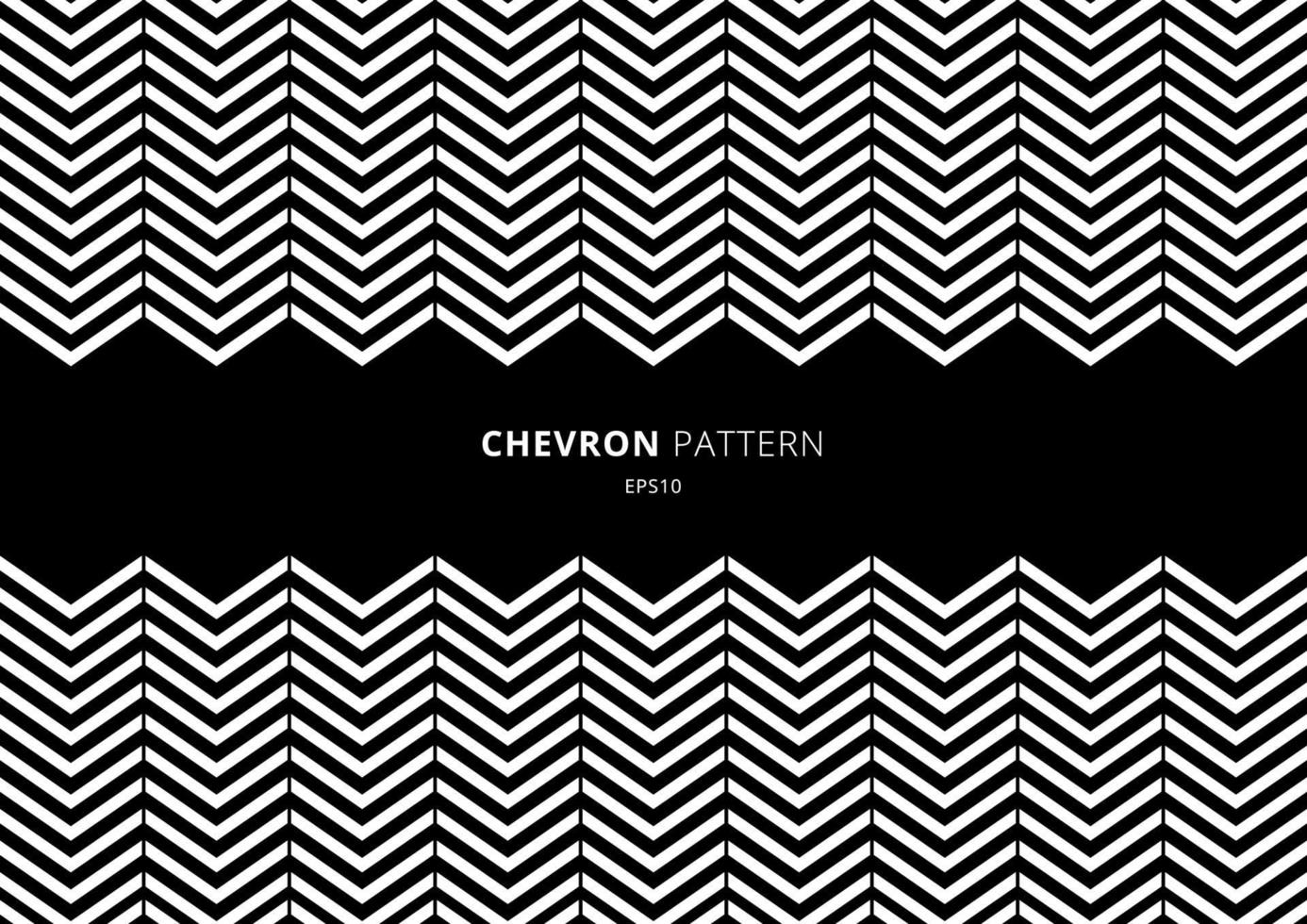 Black and white chevron pattern with space for your text. vector