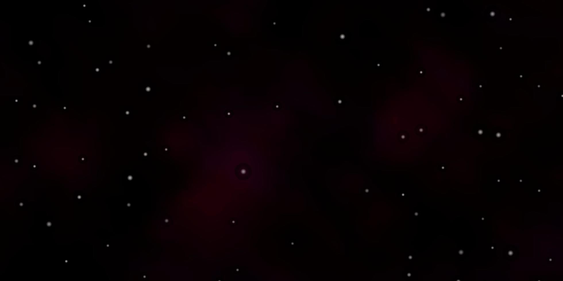 Dark Purple vector texture with beautiful stars.