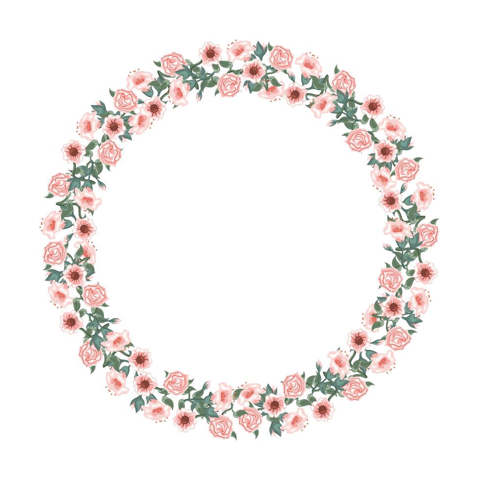 hermoso arco de rosas y tulipanes rojos. arreglo floral vector