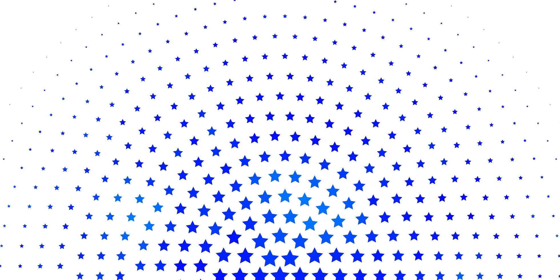 Light BLUE vector background with colorful stars.