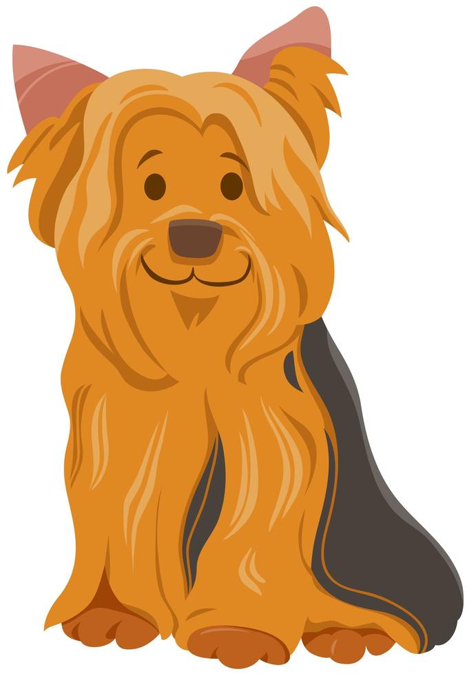 yorkshire terrier o yorkshire perro personaje de dibujos animados vector