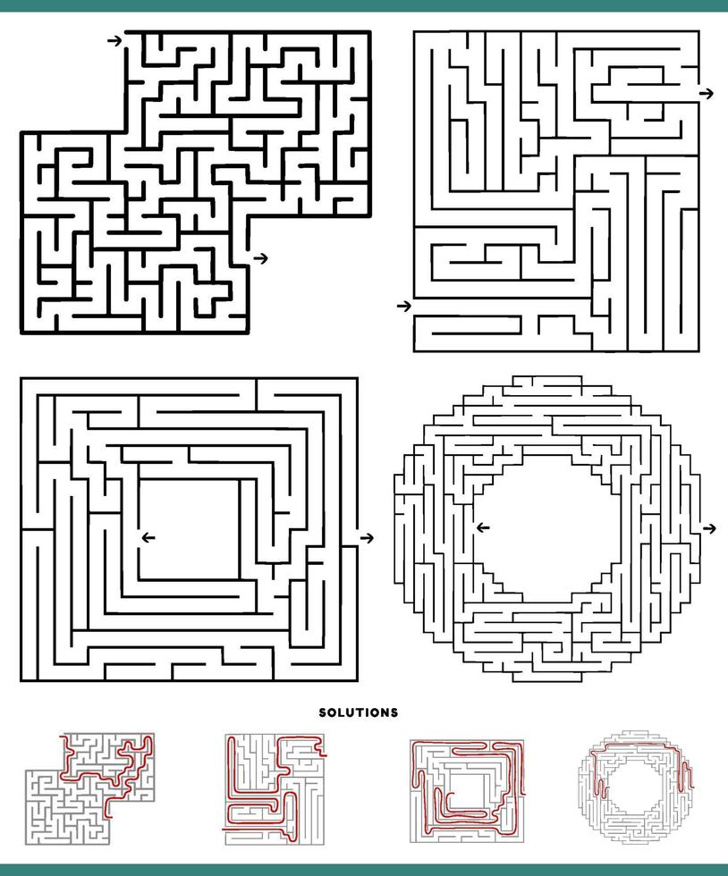 juegos de laberinto con soluciones vector