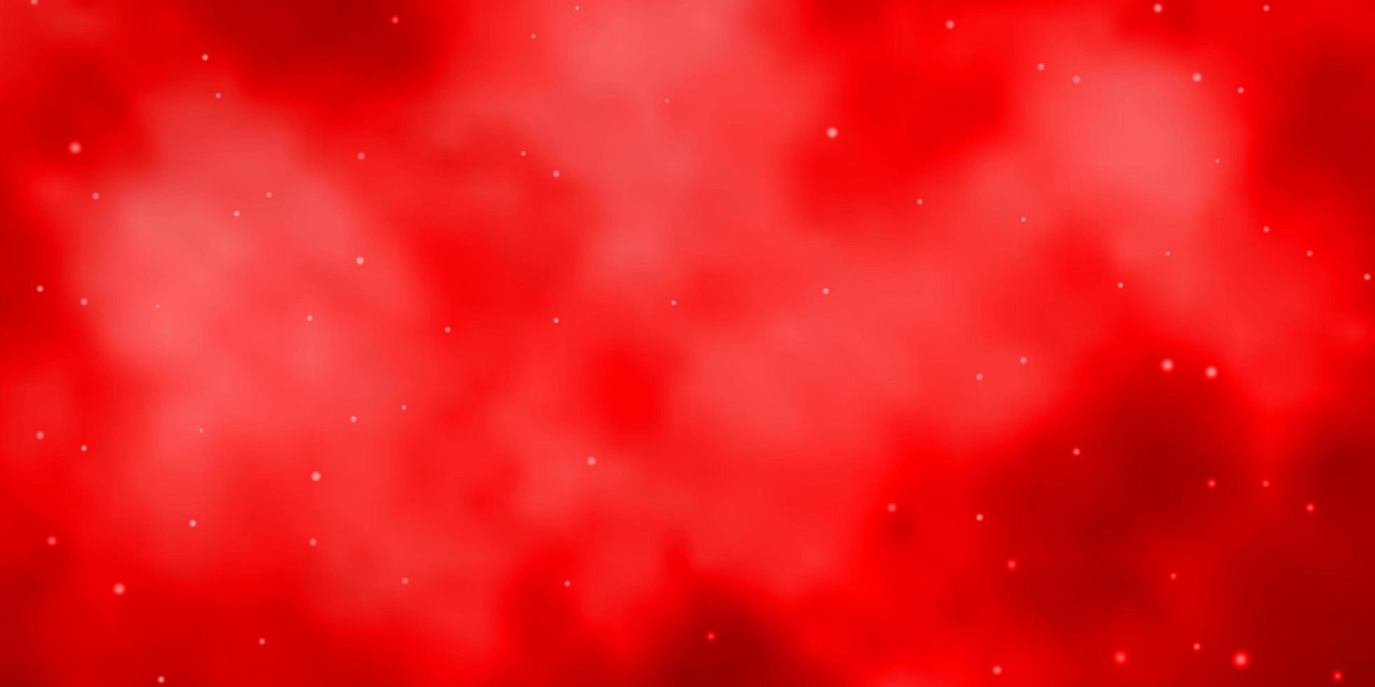 textura de vector rojo claro con hermosas estrellas.