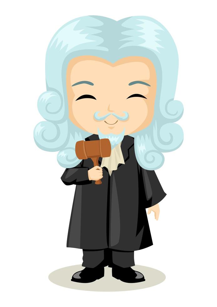 Cartoon Judge Isolated vector