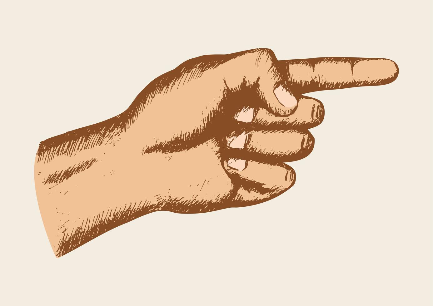 Pointing Hand Sketch vector