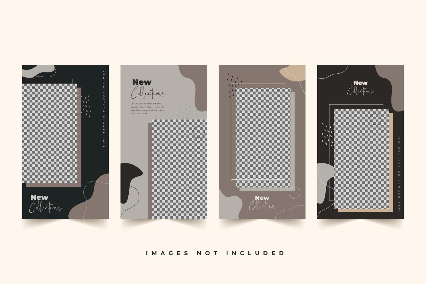 Fashion social media premium template set vector