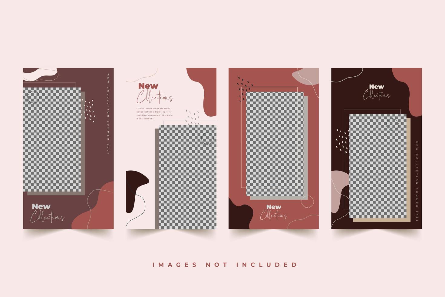 Fashion social media premium template set vector