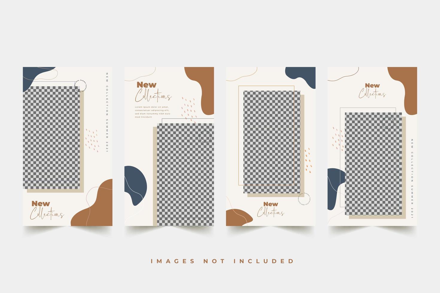 Fashion social media premium template set vector