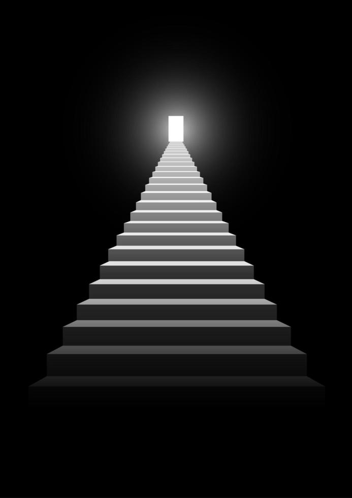 Dark Stairway To Success vector