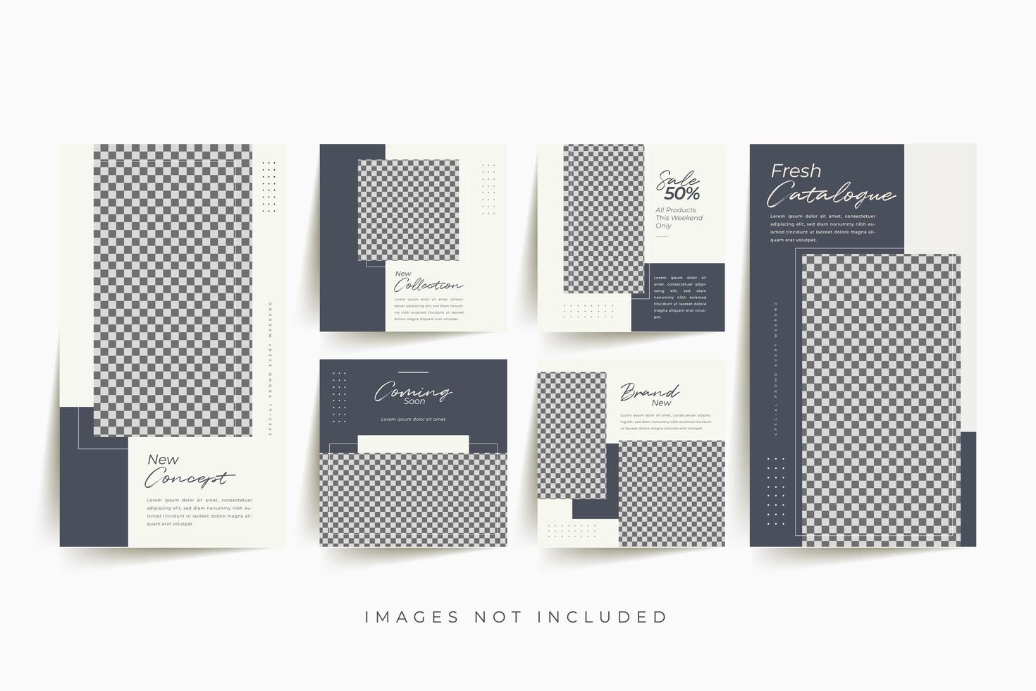 Minimalist social media template Premium Vector
