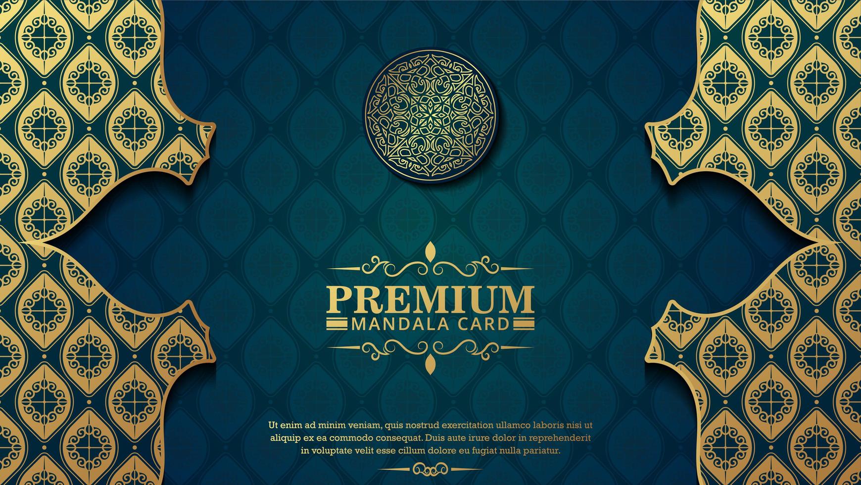 Elegant pattern style dark blue background vector