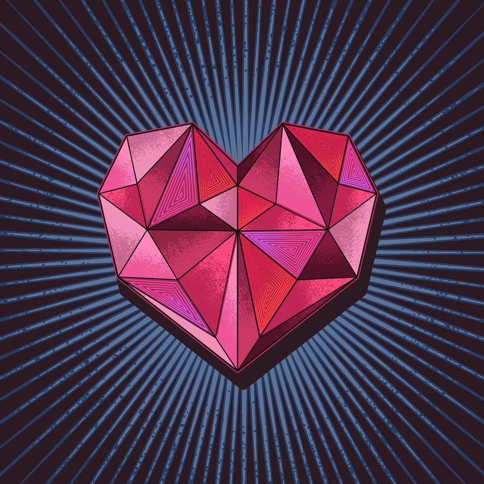 vector de ilustración de concepto de diamante de amor