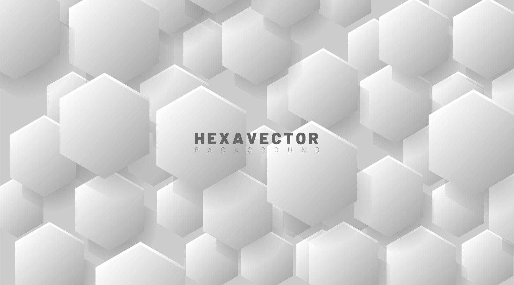 Fondo de vector blanco abstracto hexagonal