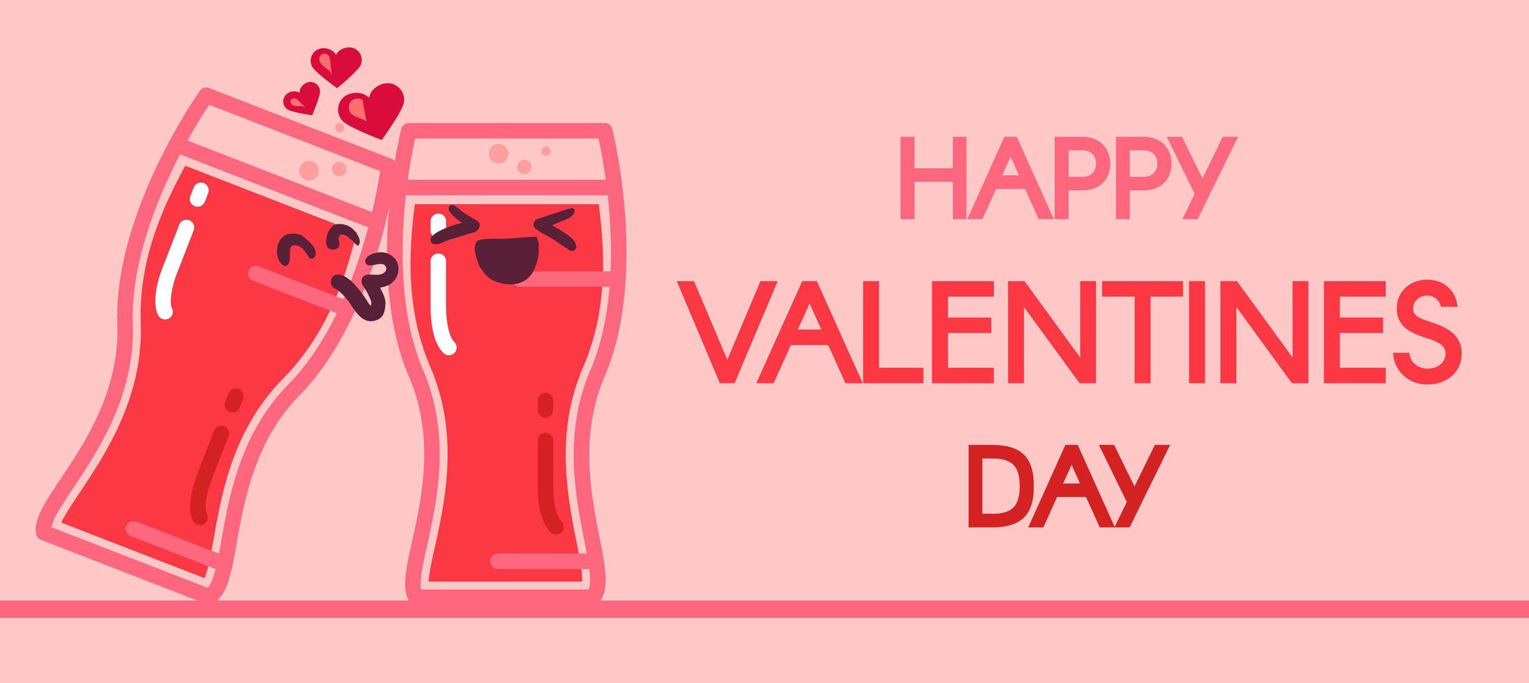 Happy Valentines Day vector banner template