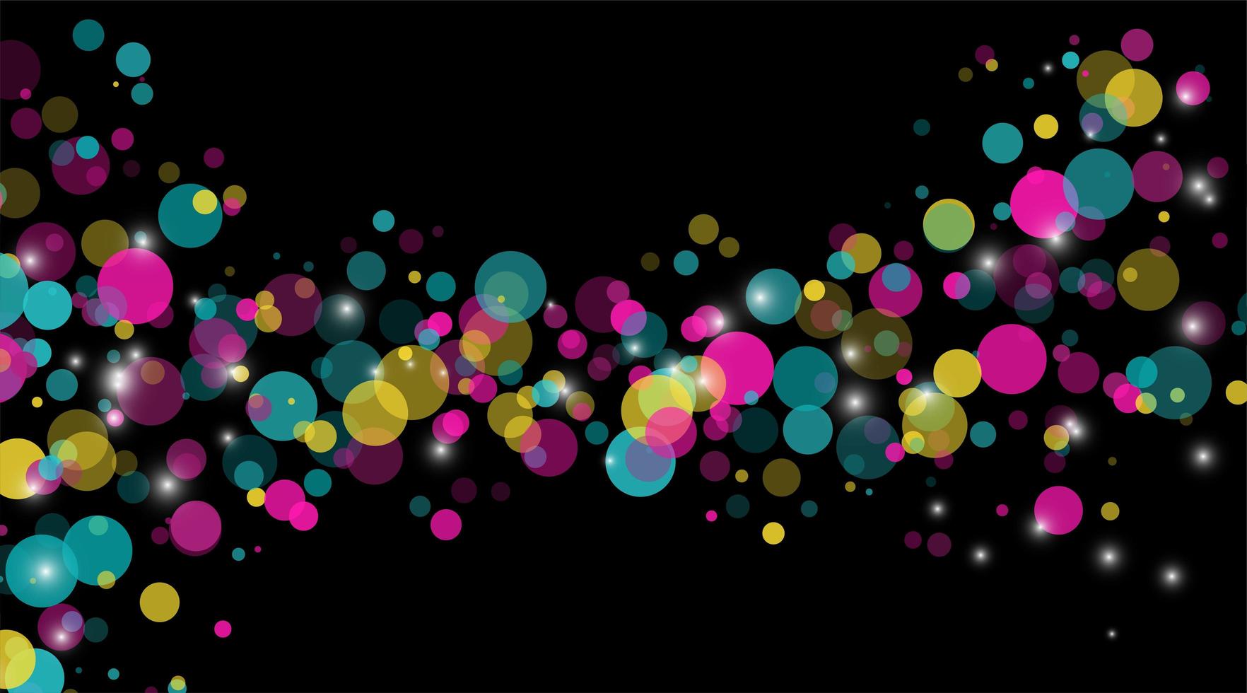 abstract vector background. Circle Dot Unique color pastel isolated black Background