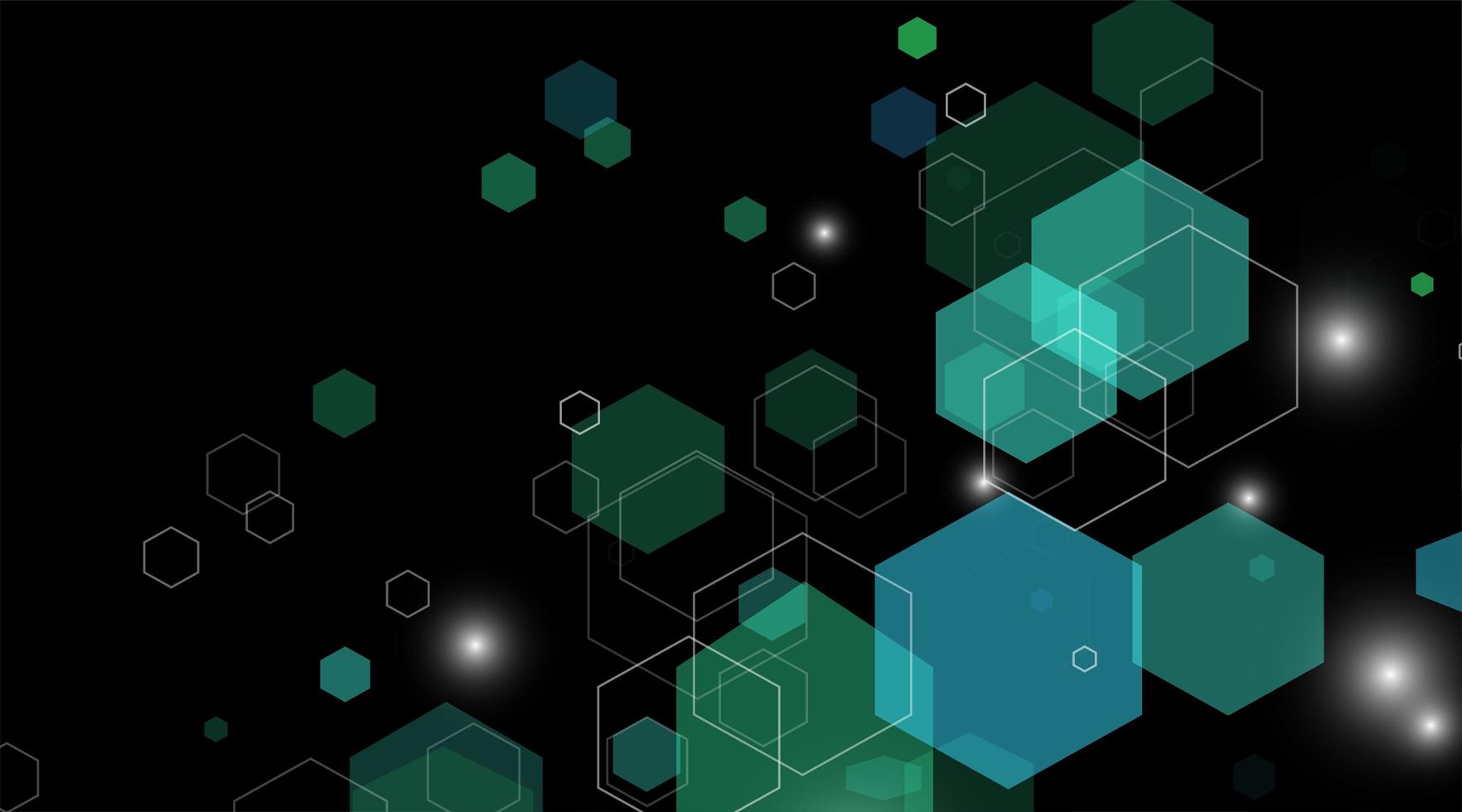 abstract vector background. Concept shape hexagon green.