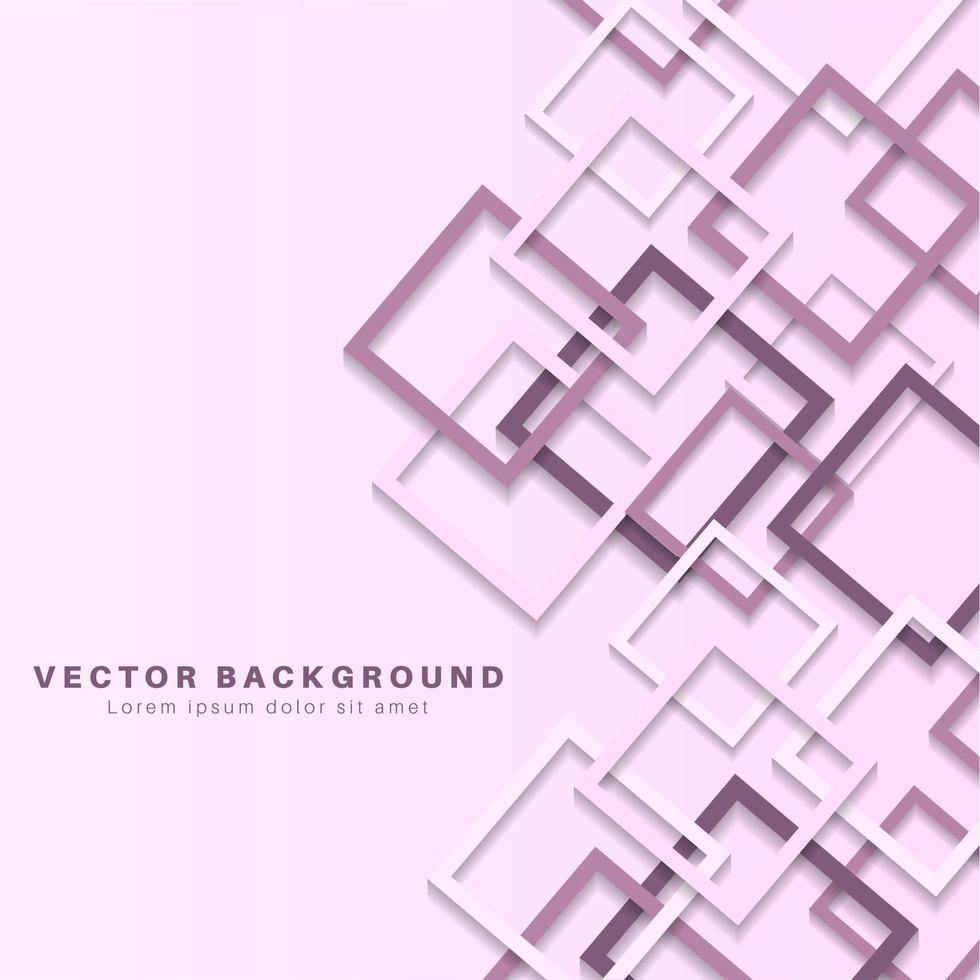 3d purple square paper background vector