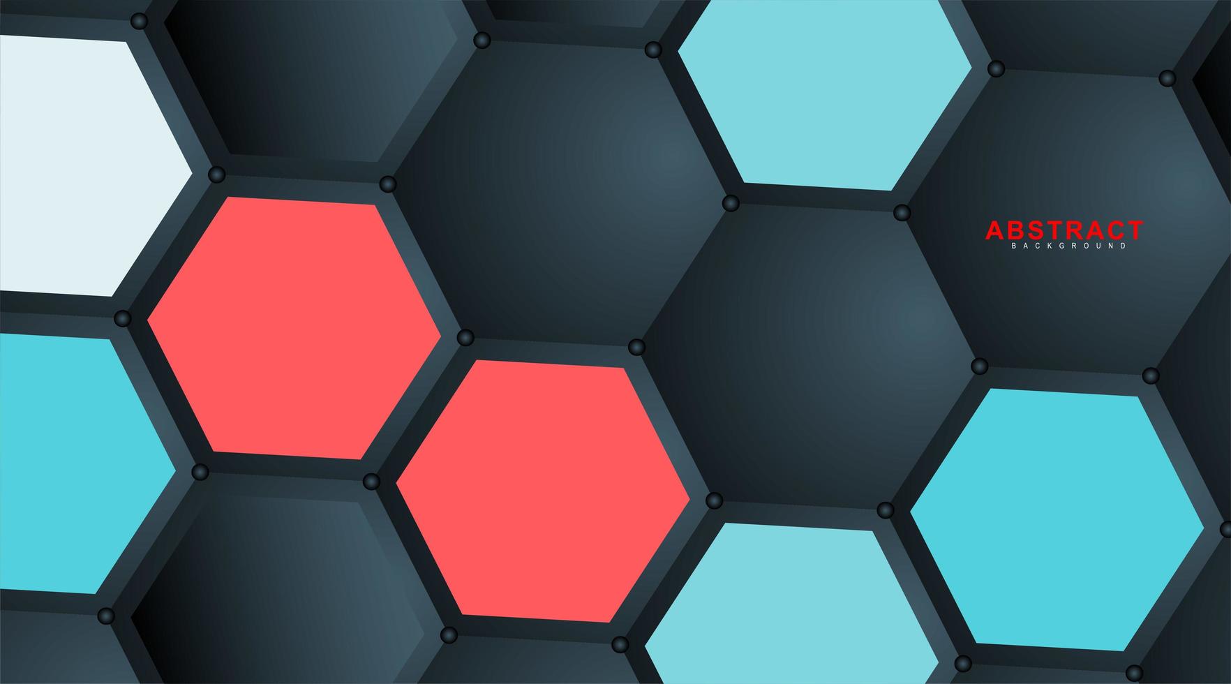 Abstract vector hexagonal geometry background