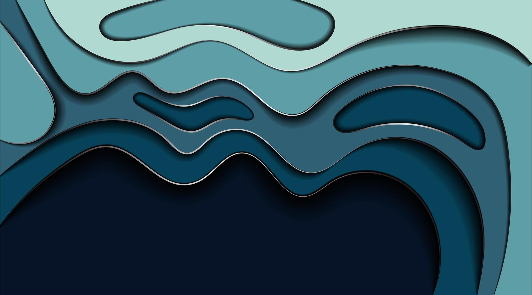 Diseño de fondo de vector abstracto con concepto de textura de onda. Ilustración de profundidad de fluido.