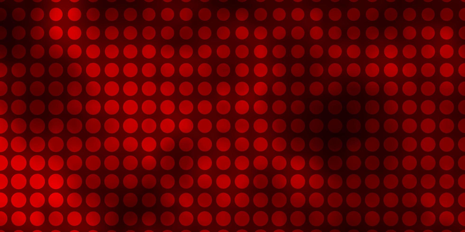 Dark Green, Red vector background with circles.