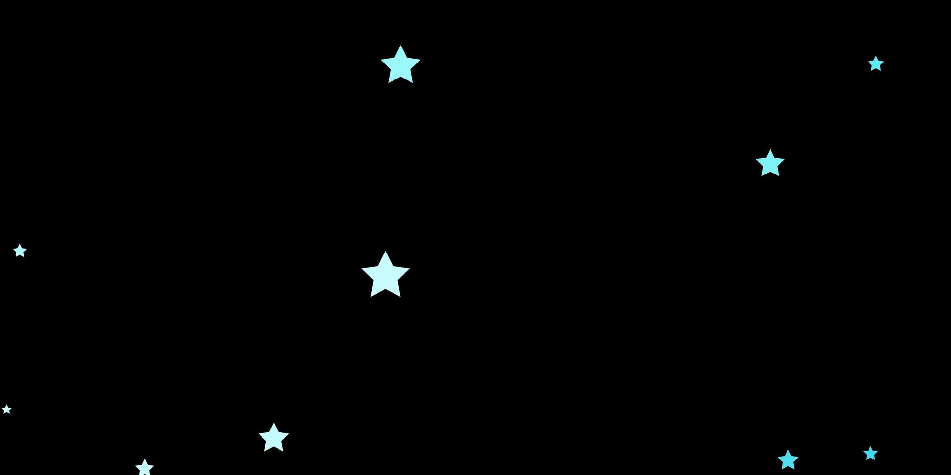 Plantilla de vector azul oscuro, verde con estrellas de neón.