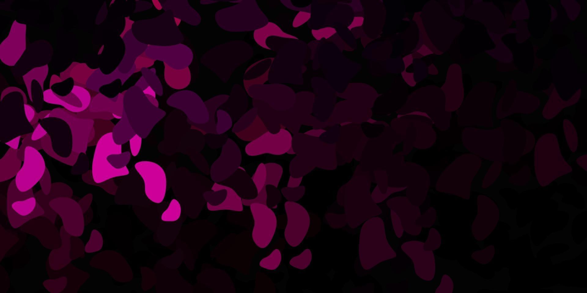 Dark pink vector texture with memphis shapes.