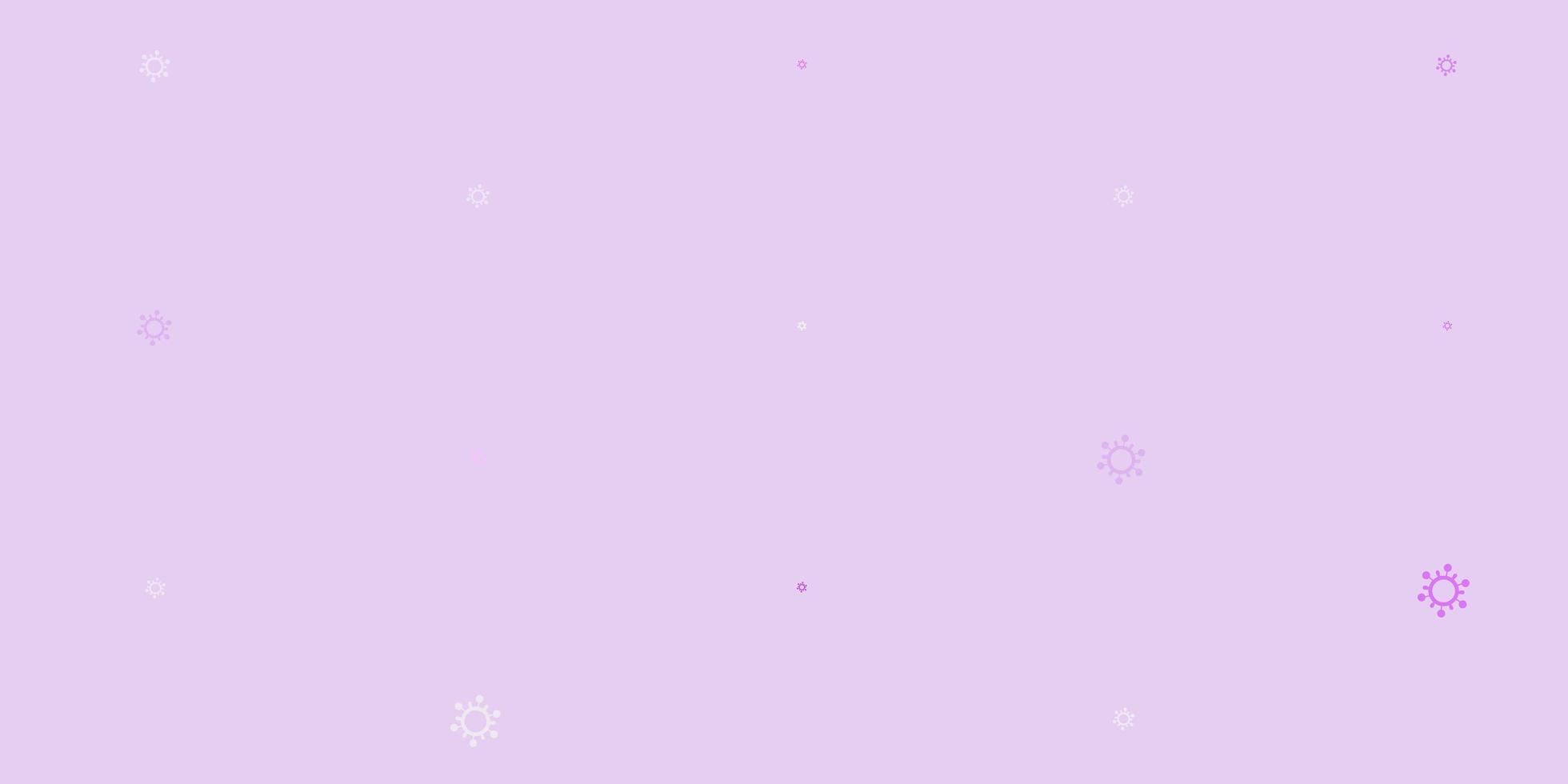 Fondo de vector violeta claro con símbolos covid-19. 1944405 Vector en