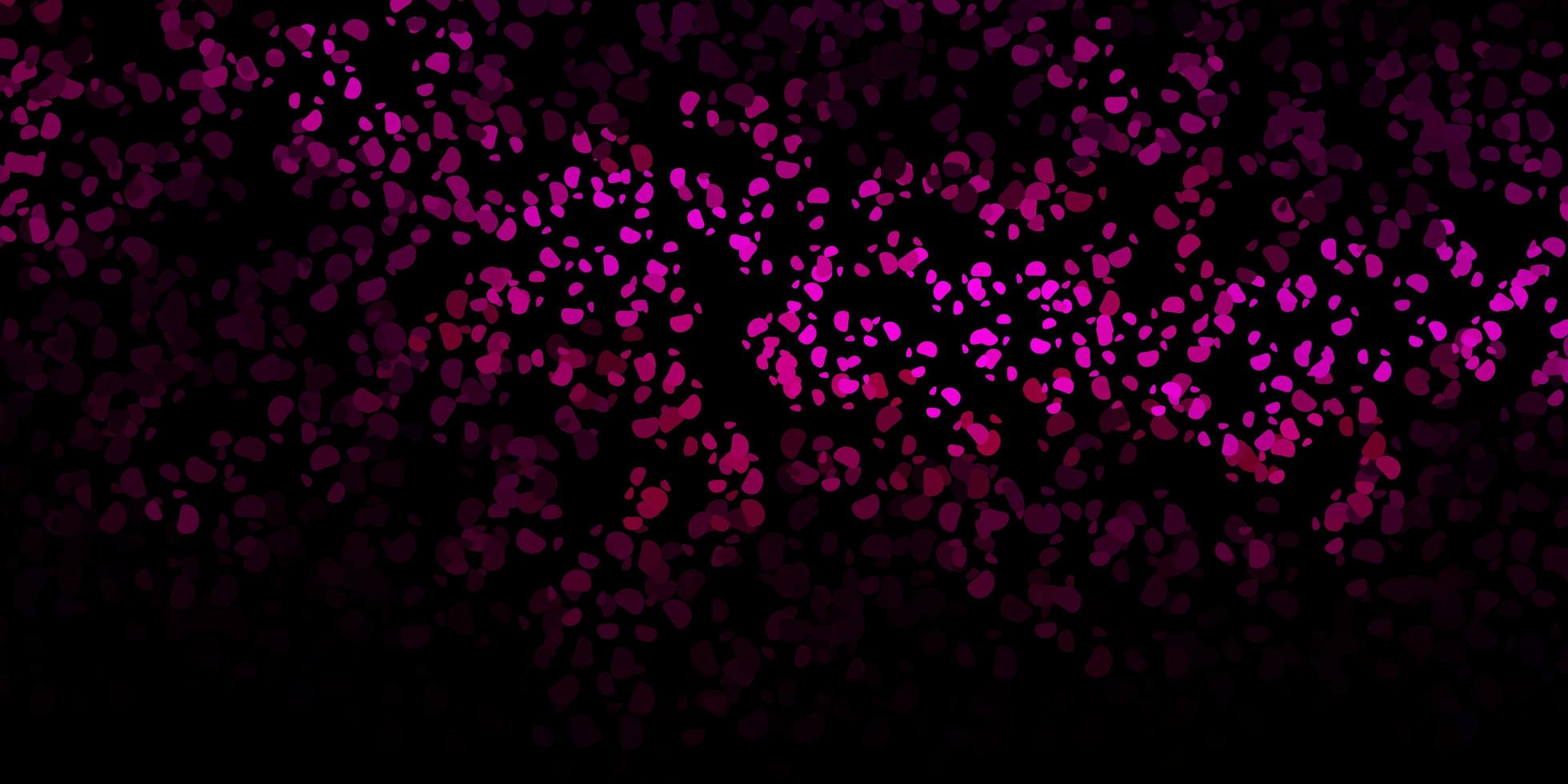 textura de vector rosa oscuro con formas de Memphis.