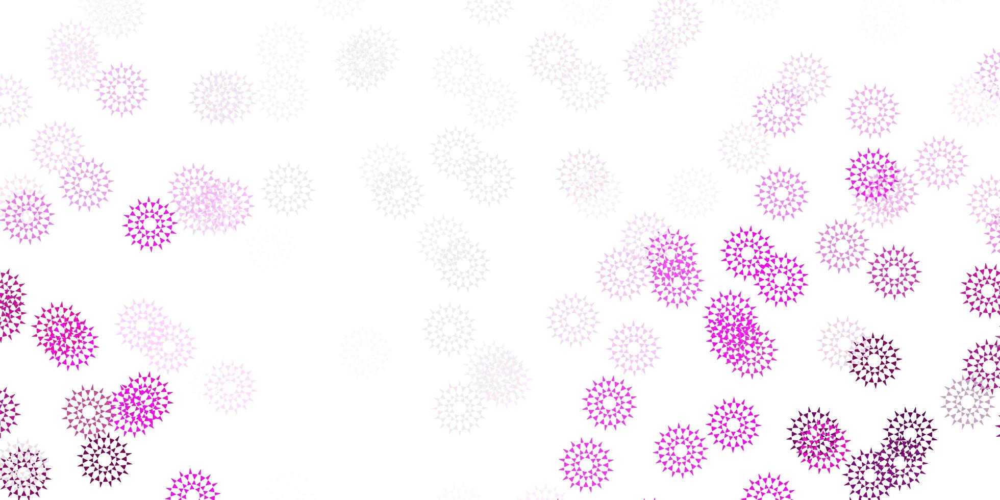 Light pink vector natural artwork with flowers.