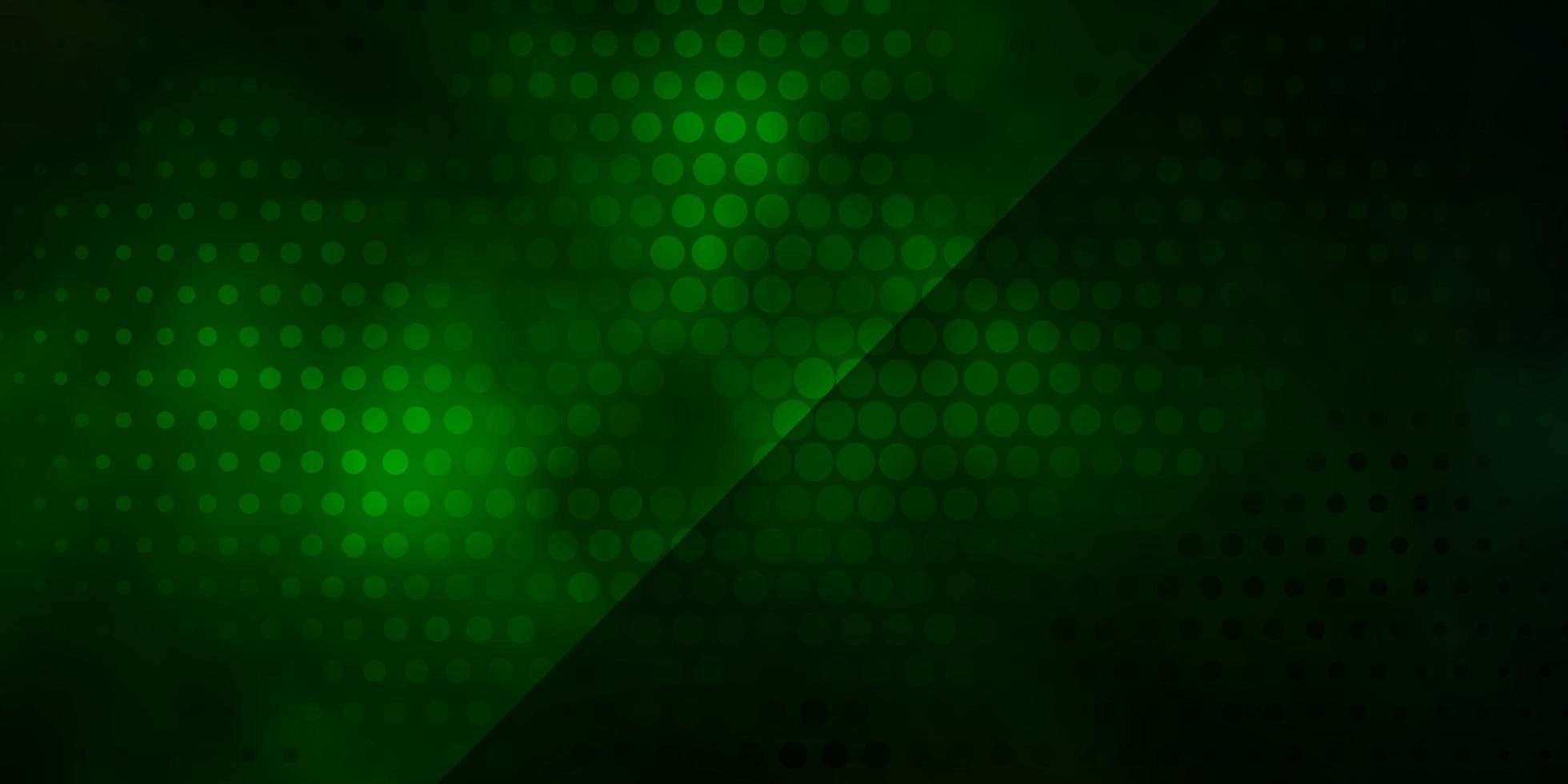 Dark Green, Red vector background with circles.