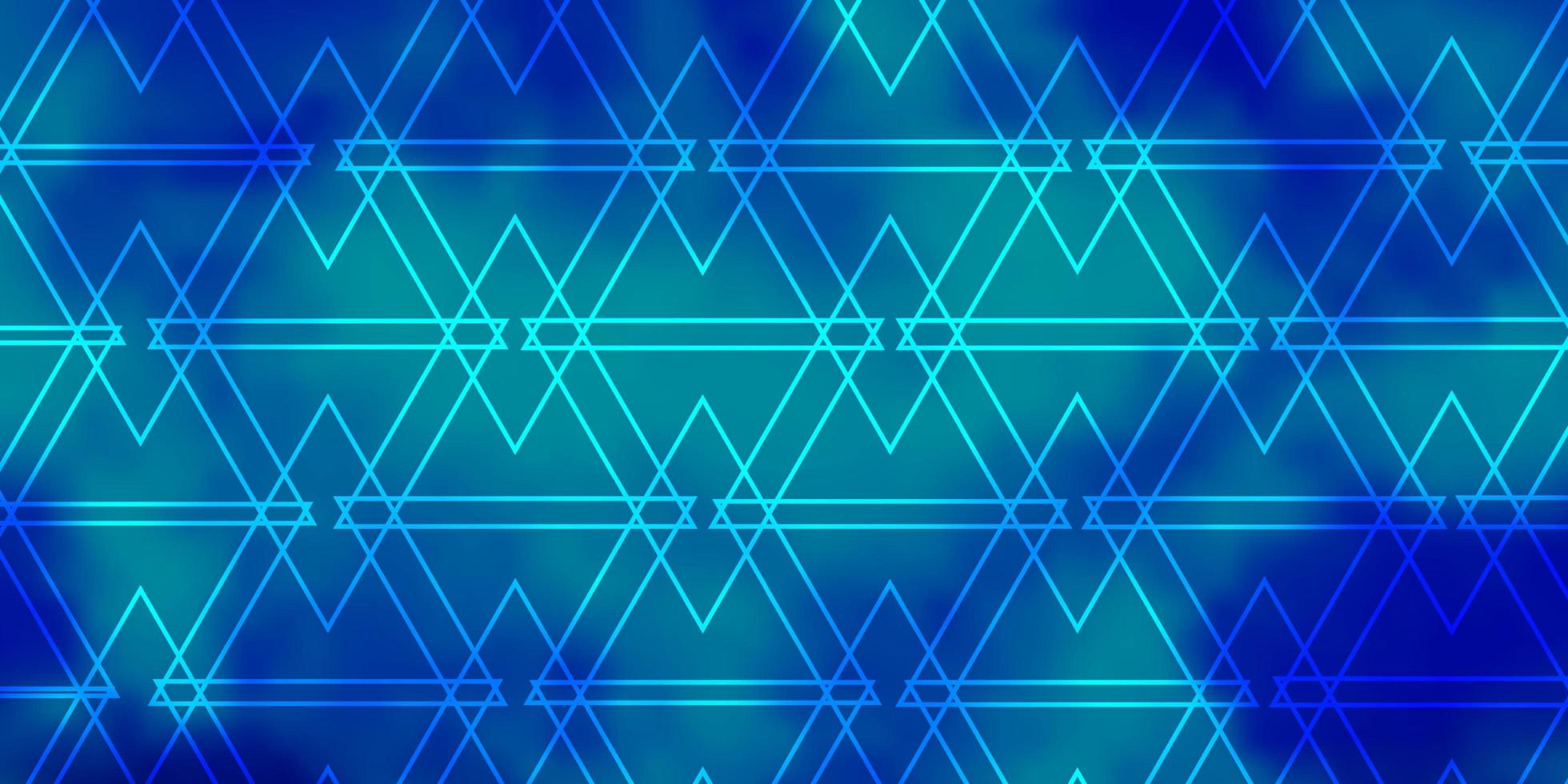 textura de vector azul claro con líneas, triángulos.