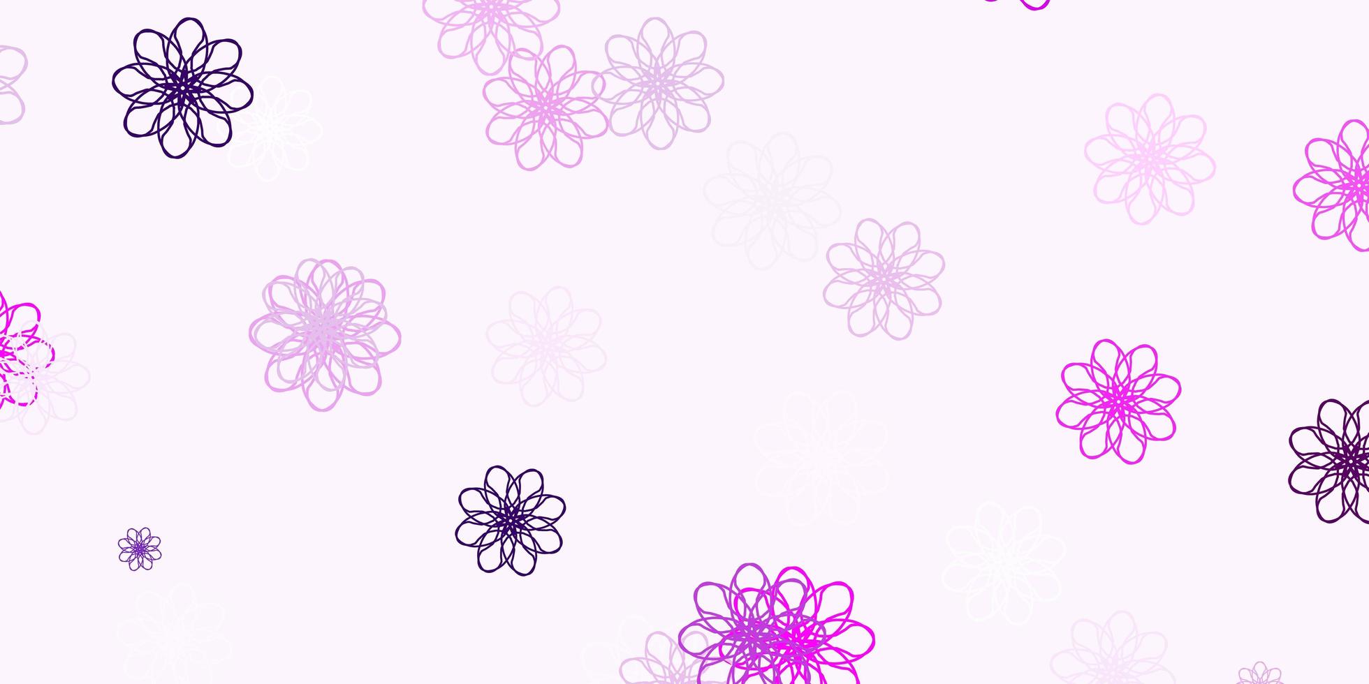 diseño natural de vector rosa claro con flores.