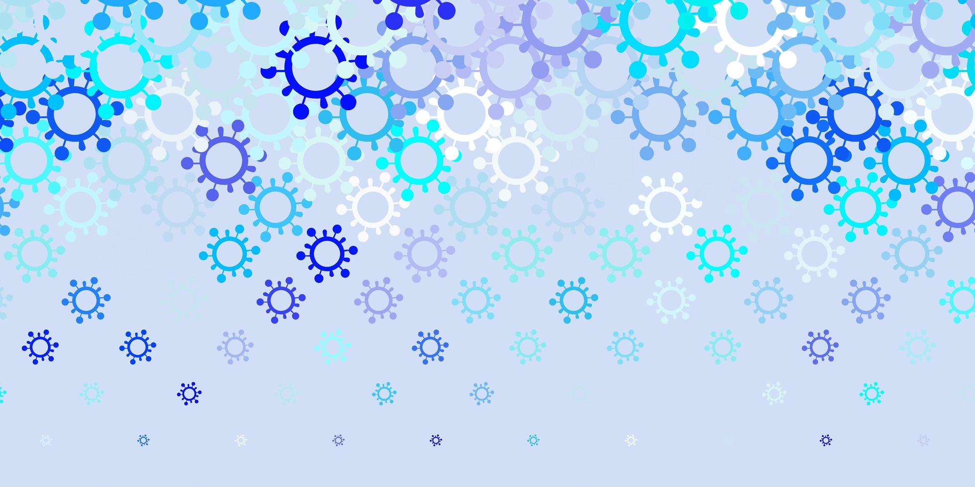 Light BLUE vector backdrop with virus symbols.