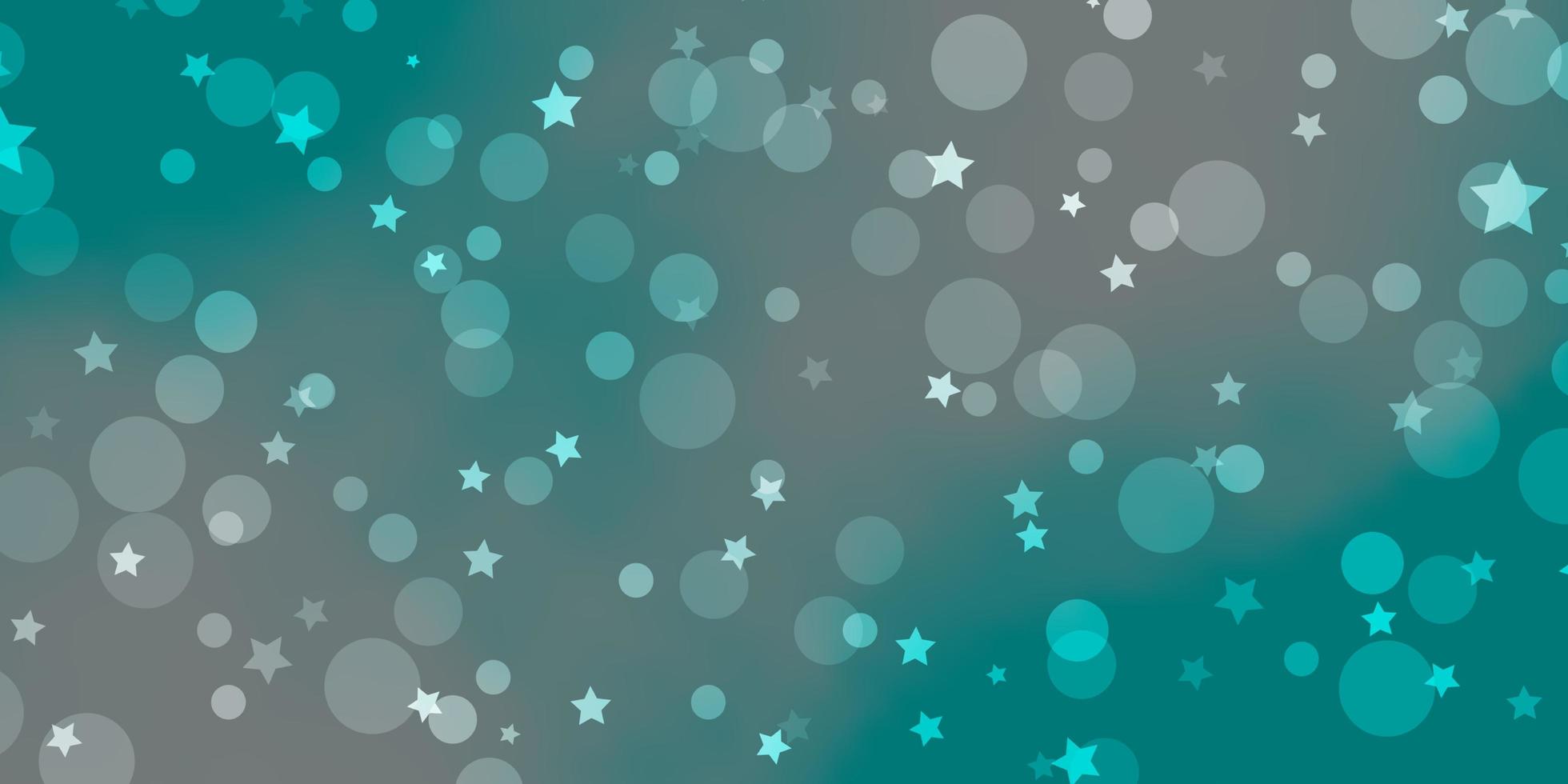 Light Blue, Green vector texture with circles, stars.