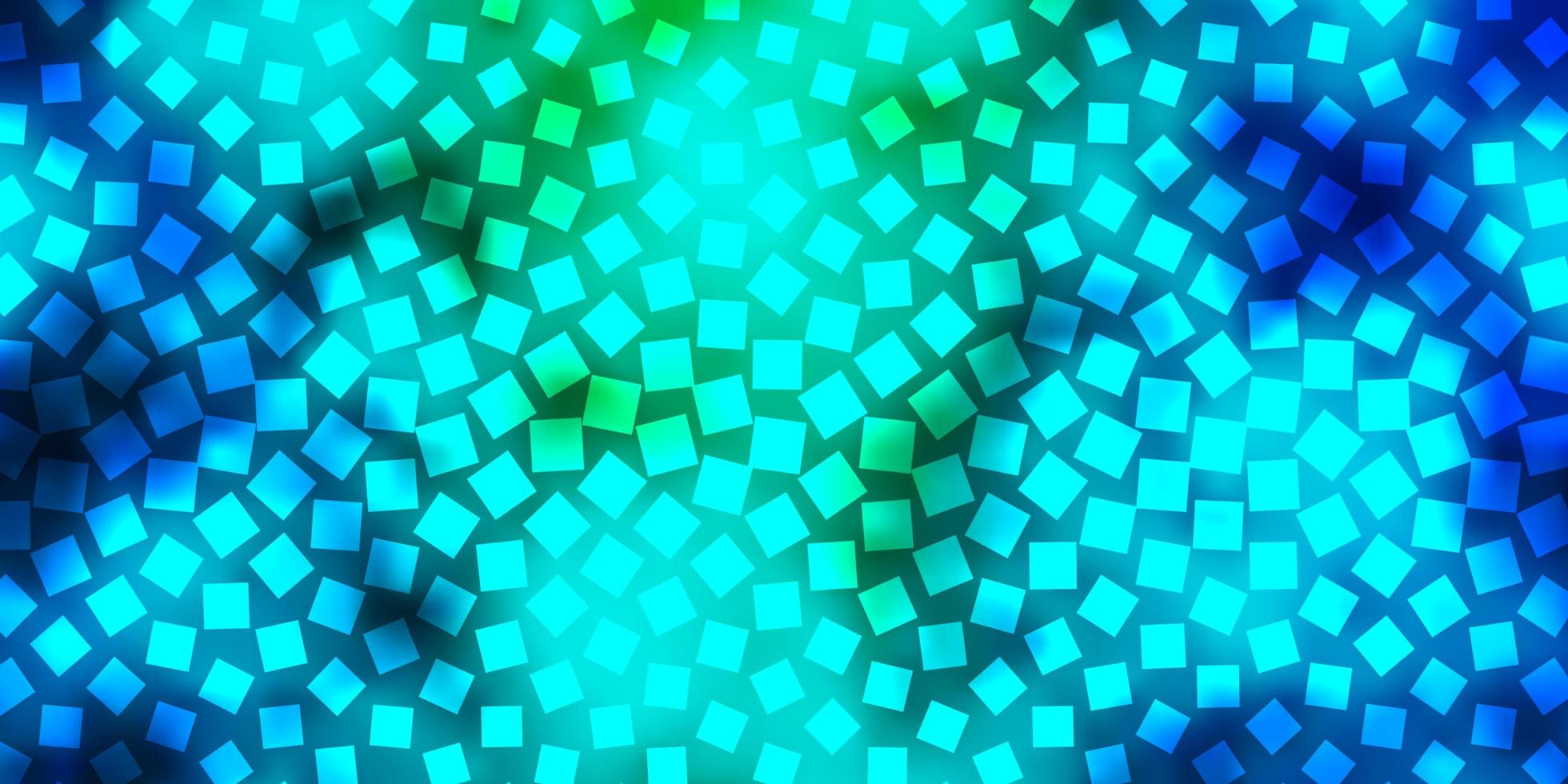 patrón de vector azul claro, verde en estilo cuadrado.