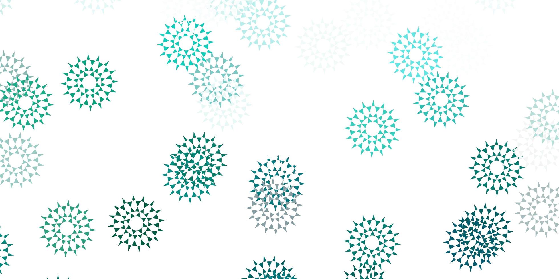 Light blue, green vector natural artwork with flowers.