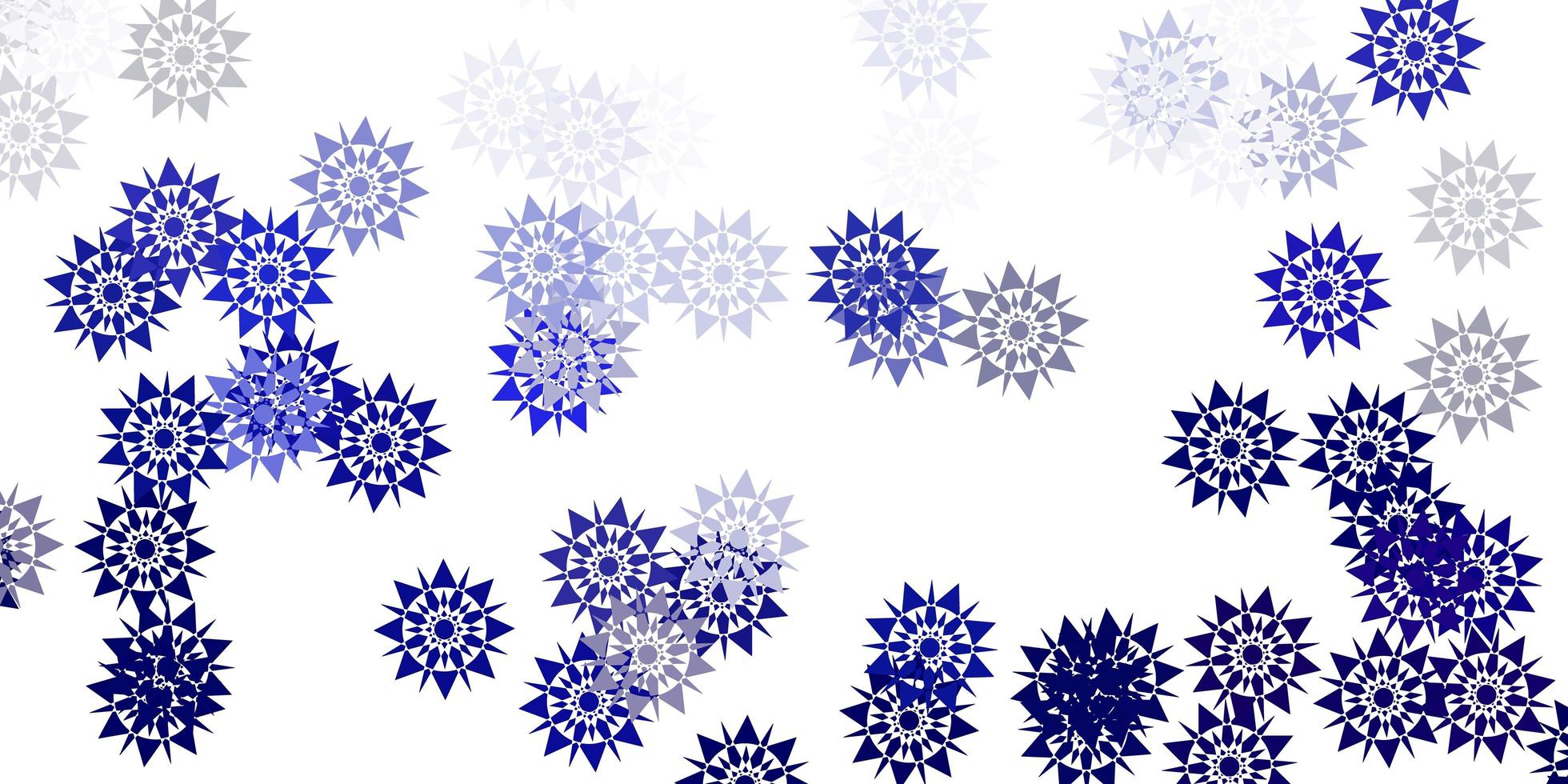 Light purple vector template with ice snowflakes.